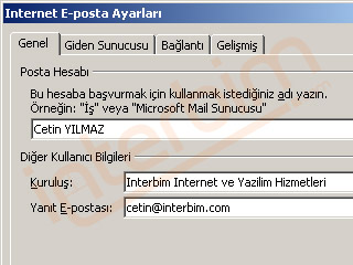 Yanıt E-postası kutucuğuna e-posta adresinizi yazınız.